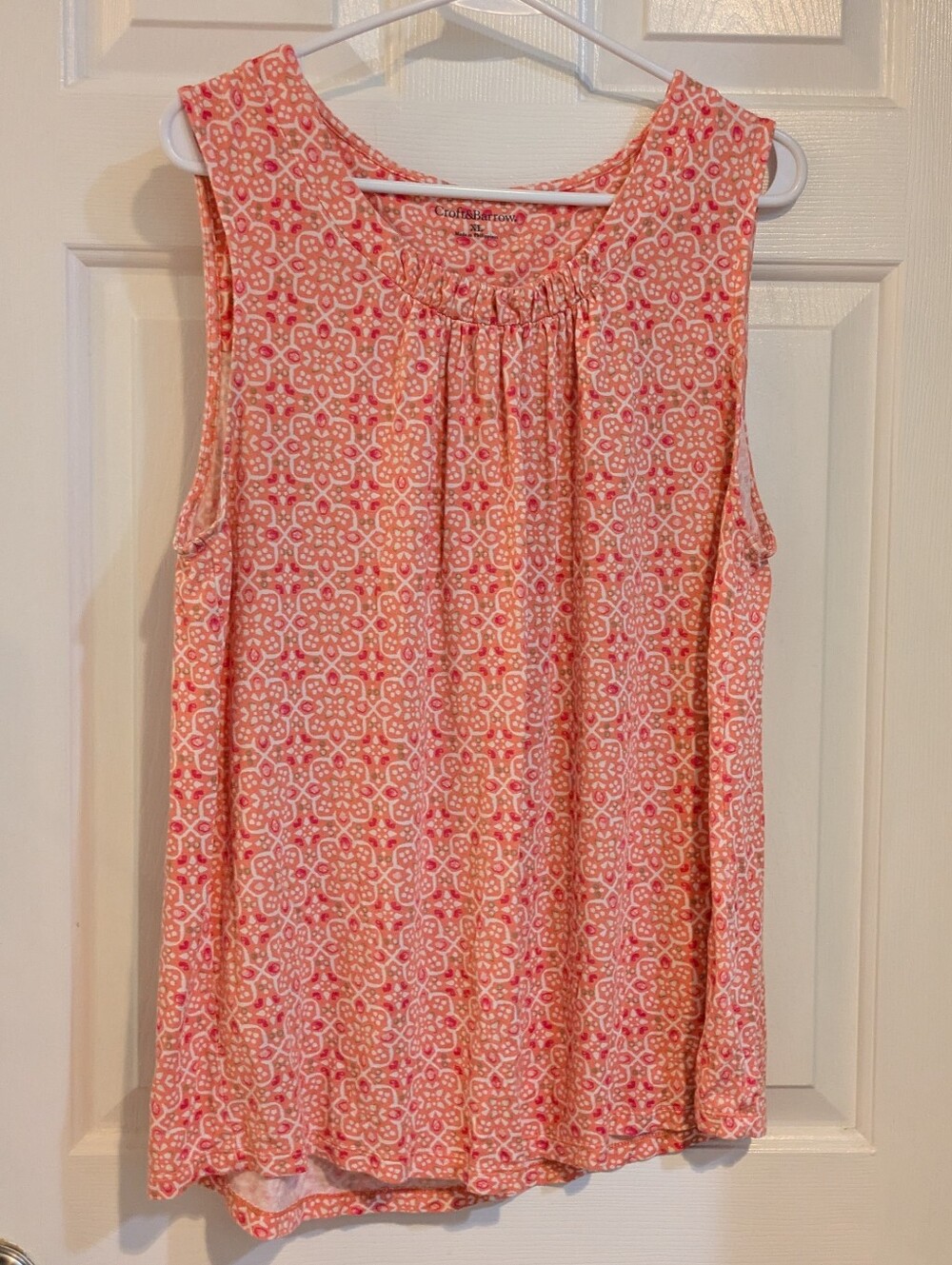croft & barrow Pink Coral Sleeveless Printed Camisole